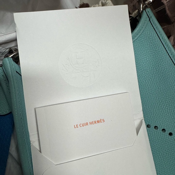 Hermes Evelyn’s TPM BLEU Atoll with blue fabric contrasting strap. Auth - Picture 7 of 7
